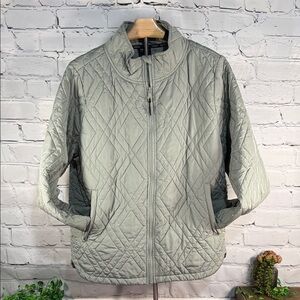 VOYAGER Women’s Sage Green Diamond Quilted Jacket Coat